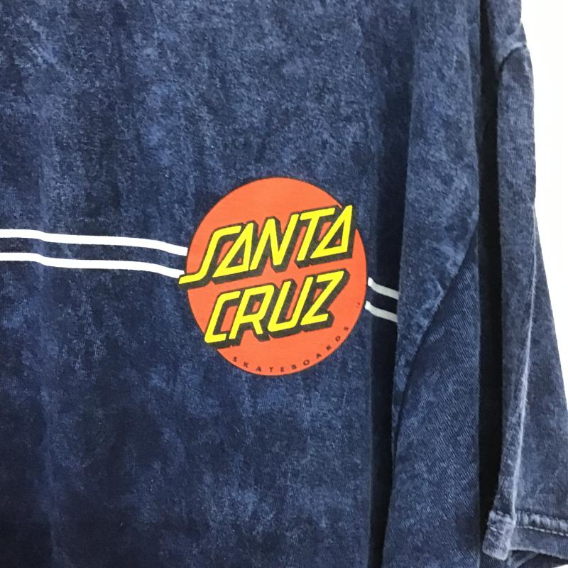 サンタクルーズ SANTA CRUZ Tシャツ 半袖 半袖カットソー プリントTシャツ クルーネックカットソー XL ロゴ、文字 インディゴ / インディゴ / Indigo メンズ USED 古着 中古 10161099