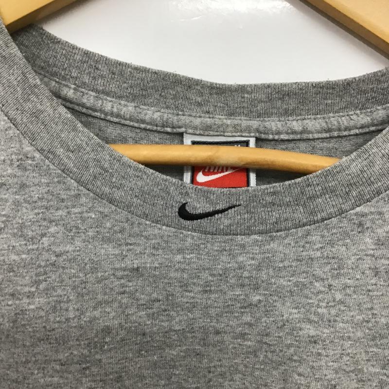 ナイキ NIKE Tシャツ 半袖 半袖カットソー プリントTシャツ クルーネックカットソー L ロゴ、文字 灰 / グレー / gray メンズ USED 古着 中古 10161103