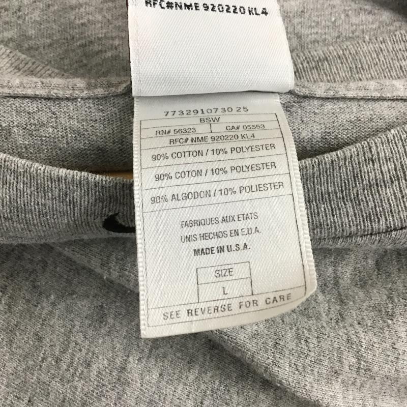 ナイキ NIKE Tシャツ 半袖 半袖カットソー プリントTシャツ クルーネックカットソー L ロゴ、文字 灰 / グレー / gray メンズ USED 古着 中古 10161103