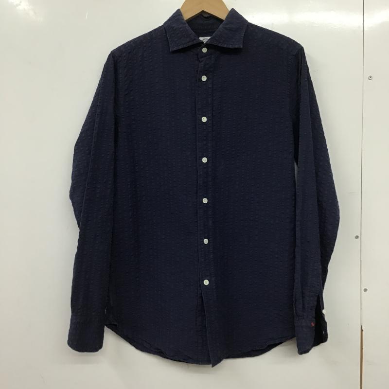 ボルゾネッラ BOLZONELLA シャツ、ブラウス 長袖 無地 紺 / ネイビー / navy メンズ USED 古着 中古 10161104