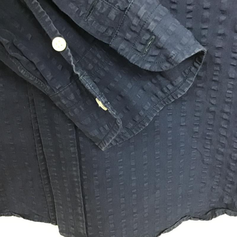 ボルゾネッラ BOLZONELLA シャツ、ブラウス 長袖 無地 紺 / ネイビー / navy メンズ USED 古着 中古 10161104