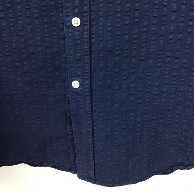 ボルゾネッラ BOLZONELLA シャツ、ブラウス 長袖 無地 紺 / ネイビー / navy メンズ USED 古着 中古 10161104