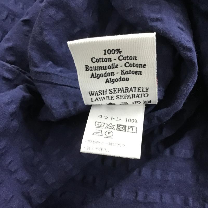 ボルゾネッラ BOLZONELLA シャツ、ブラウス 長袖 無地 紺 / ネイビー / navy メンズ USED 古着 中古 10161104