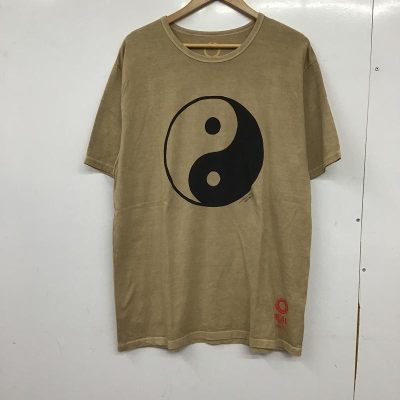クローバル Cloveru Tシャツ 半袖 半袖カットソー プリントTシャツ クルーネックカットソー XXL プリント ベージュ / ベージュ / beige メンズ USED 古着 中古 10161105