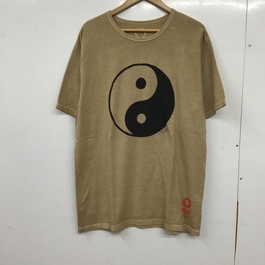 クローバル Cloveru Tシャツ 半袖 半袖カットソー プリントTシャツ クルーネックカットソー XXL プリント ベージュ / ベージュ / beige メンズ USED 古着 中古 10161105