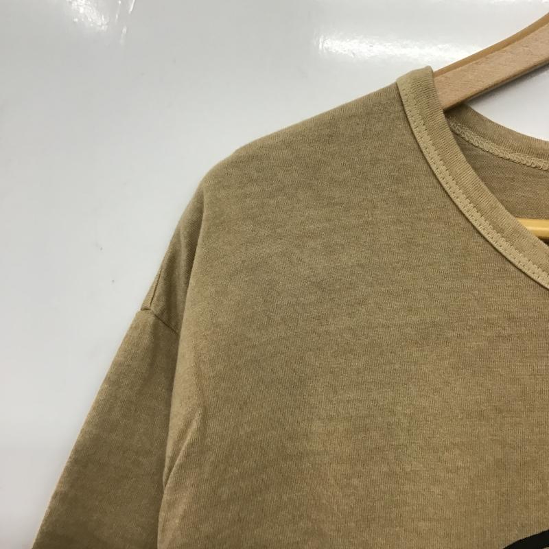 クローバル Cloveru Tシャツ 半袖 半袖カットソー プリントTシャツ クルーネックカットソー XXL プリント ベージュ / ベージュ / beige メンズ USED 古着 中古 10161105