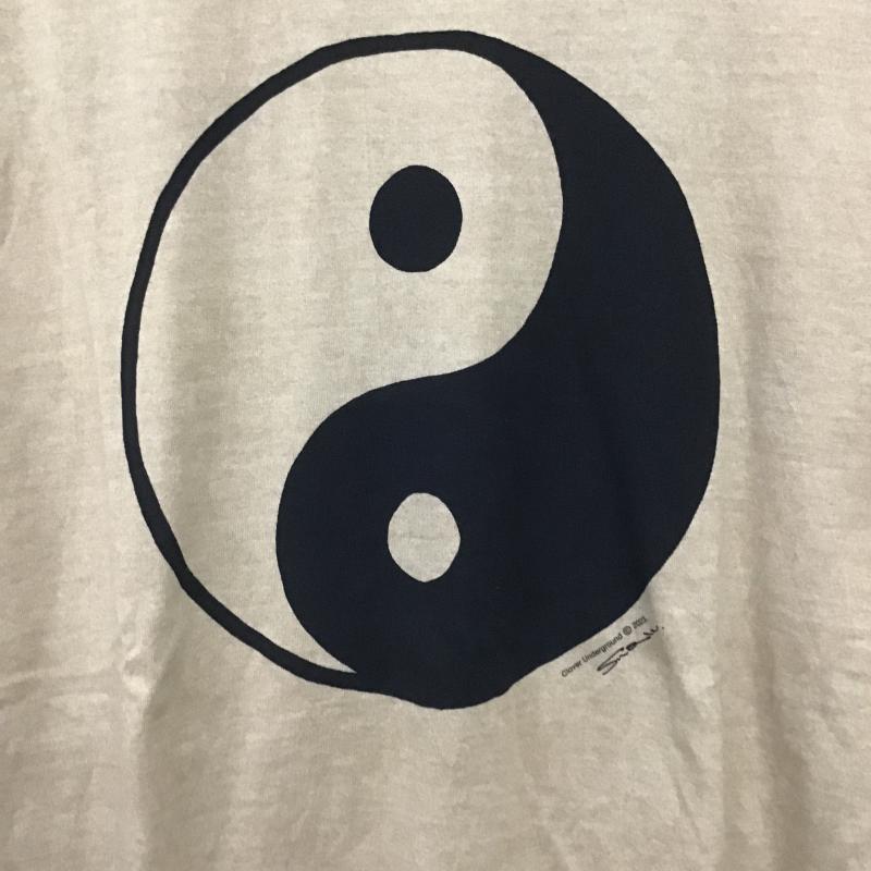 クローバル Cloveru Tシャツ 半袖 半袖カットソー プリントTシャツ クルーネックカットソー XXL プリント ベージュ / ベージュ / beige メンズ USED 古着 中古 10161105