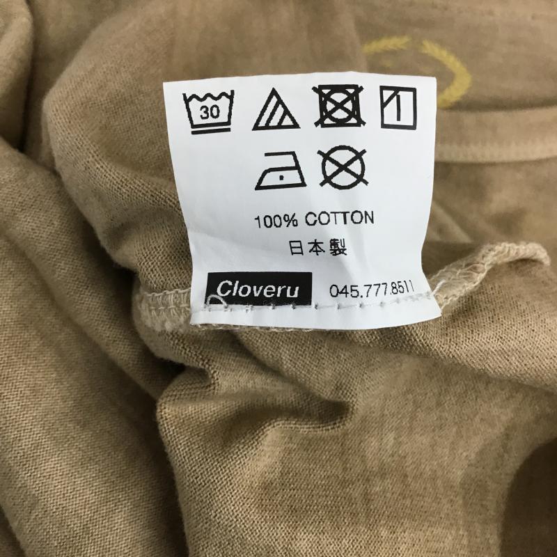 クローバル Cloveru Tシャツ 半袖 半袖カットソー プリントTシャツ クルーネックカットソー XXL プリント ベージュ / ベージュ / beige メンズ USED 古着 中古 10161105