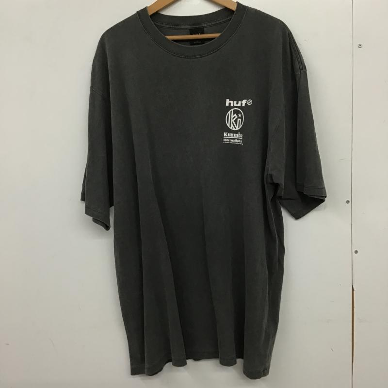 ハフ HUF Tシャツ 半袖 半袖カットソー プリントTシャツ クルーネックカットソー XL ロゴ、文字 ダークグレー / ダークグレー / メンズ USED 古着 中古 10161111