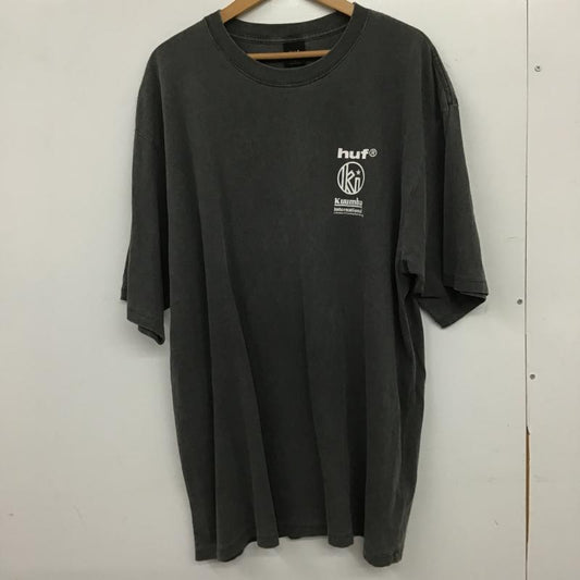 ハフ HUF Tシャツ 半袖 半袖カットソー プリントTシャツ クルーネックカットソー XL ロゴ、文字 ダークグレー / ダークグレー / メンズ USED 古着 中古 10161111