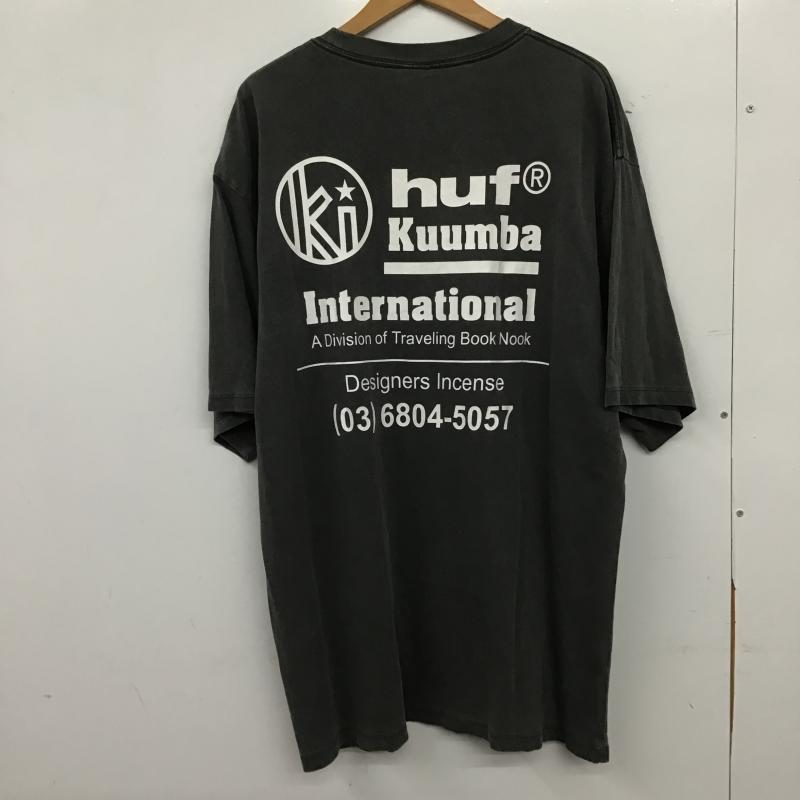 ハフ HUF Tシャツ 半袖 半袖カットソー プリントTシャツ クルーネックカットソー XL ロゴ、文字 ダークグレー / ダークグレー / メンズ USED 古着 中古 10161111