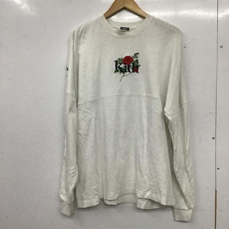 キス KITH カットソー 長袖 長袖カットソー 刺繍カットソー クルーネック XS 刺繍 白 / ホワイト / white メンズ USED 古着 中古 10161114