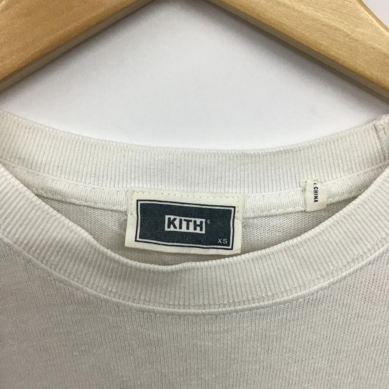 キス KITH カットソー 長袖 長袖カットソー 刺繍カットソー クルーネック XS 刺繍 白 / ホワイト / white メンズ USED 古着 中古 10161114
