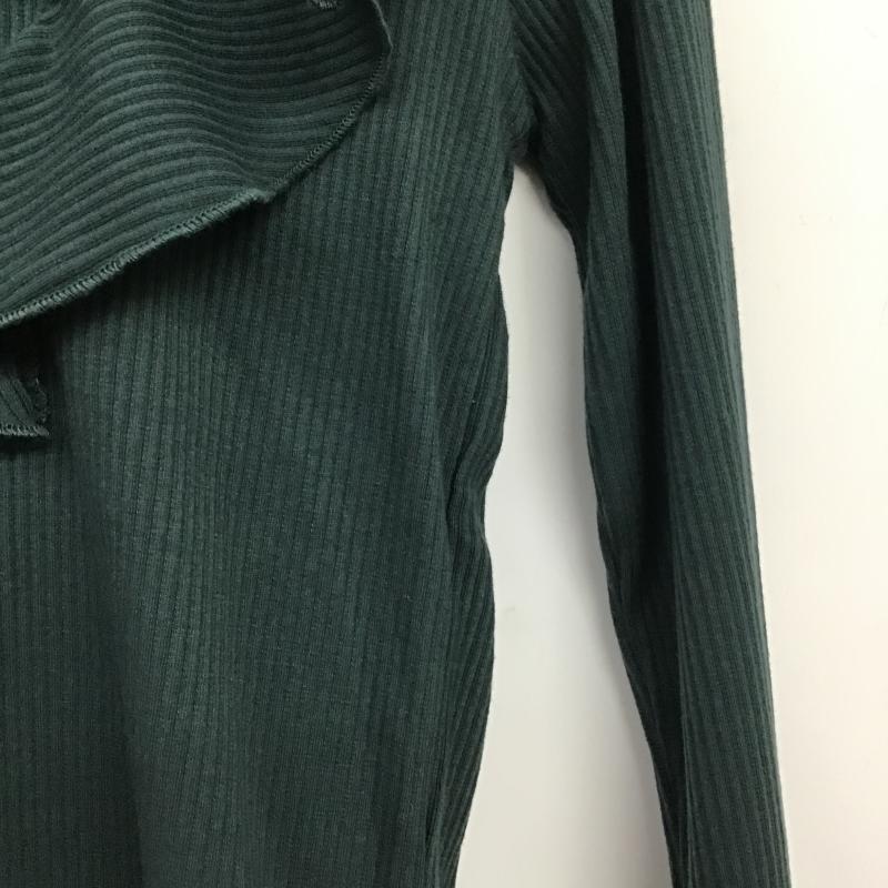 アズールバイマウジー AZUL BY MOUSSY カットソー 長袖 268GAC80-002G 肩フリル付きの長袖カットソー M 無地 緑 / グリーン / green レディース USED 古着 中古 10161115