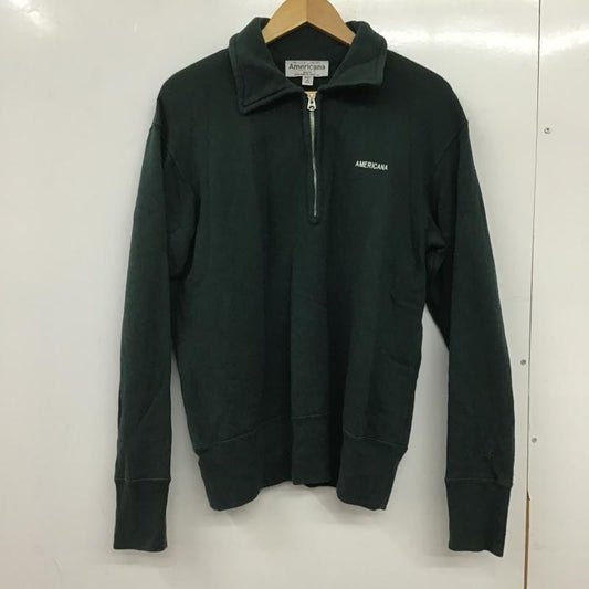 アメリカーナ AMERICANA トレーナー 長袖 ハーフジップ L 無地 緑 / グリーン / green レディース USED 古着 中古 10161118