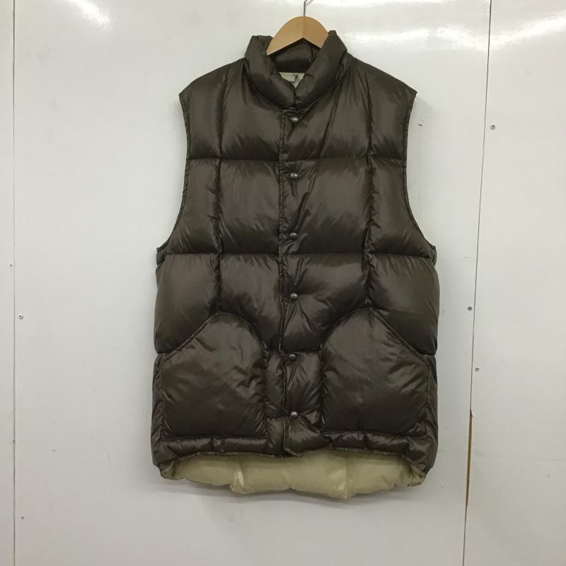 シェラデザイン SIERRA DESIGNS ベスト ベスト ダウンジャケット アウター フロントジャケット XXL 無地 茶 / ブラウン / brown メンズ USED 古着 中古 10161121