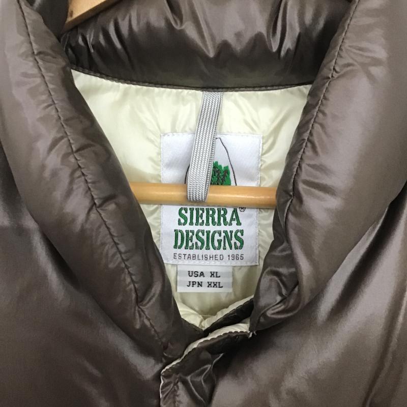 シェラデザイン SIERRA DESIGNS ベスト ベスト ダウンジャケット アウター フロントジャケット XXL 無地 茶 / ブラウン / brown メンズ USED 古着 中古 10161121