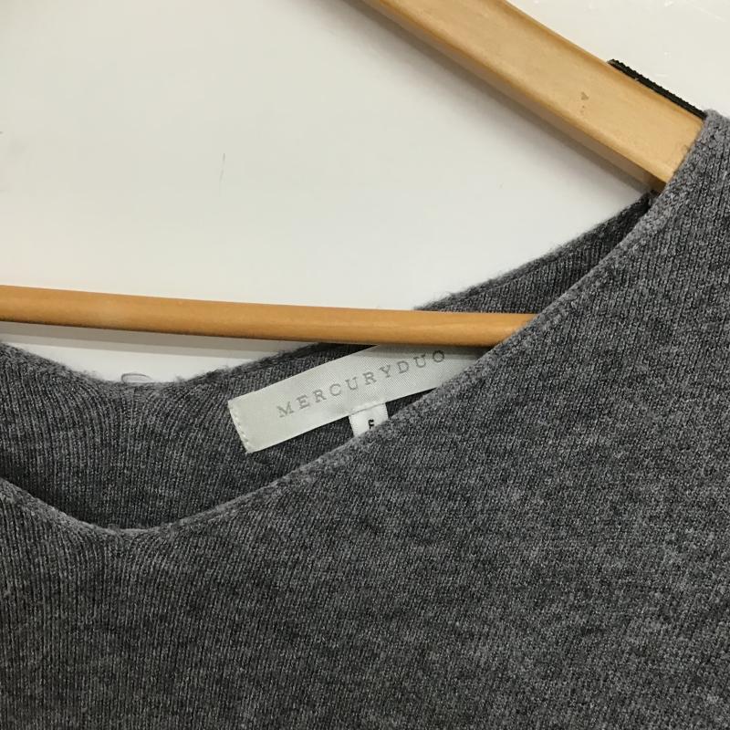マーキュリーデュオ MERCURYDUO ワンピース ひざ丈スカート ニットワンピース FREE 無地 灰 / グレー / gray レディース USED 古着 中古 10161122
