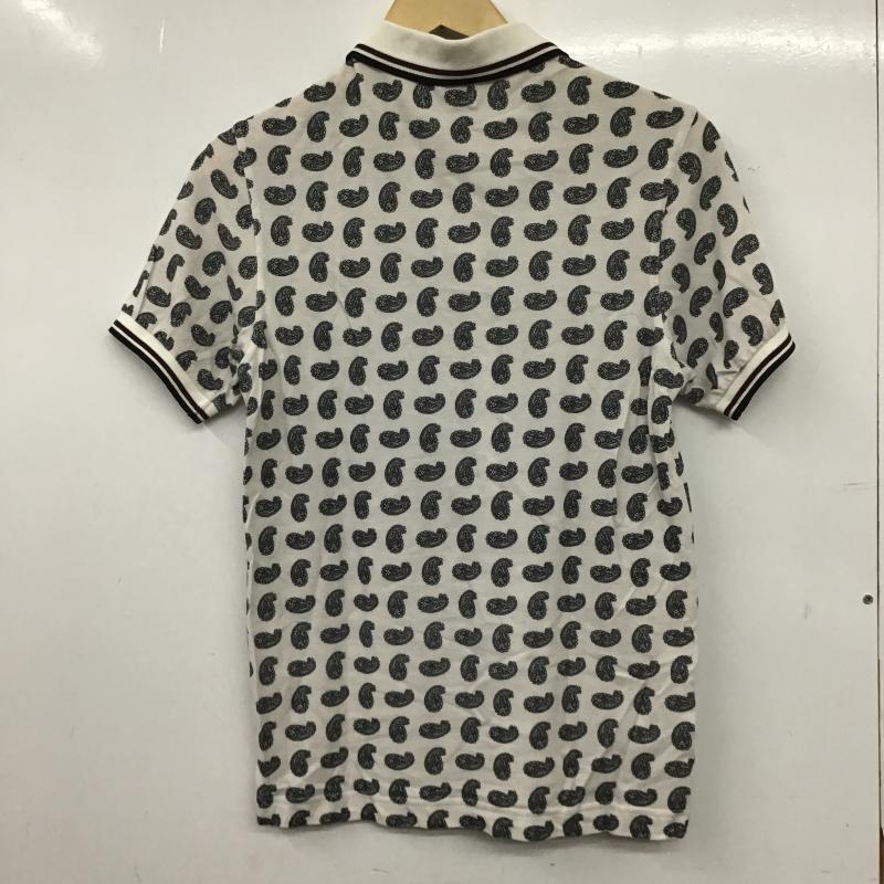 フレッドペリー FRED PERRY ポロシャツ 半袖 半袖ポロシャツ カラーシャツ 半袖カットソー S プリント 白 / ホワイト / white メンズ USED 古着 中古 10161124