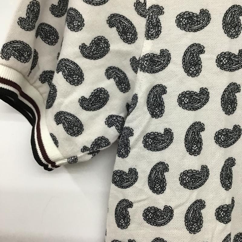 フレッドペリー FRED PERRY ポロシャツ 半袖 半袖ポロシャツ カラーシャツ 半袖カットソー S プリント 白 / ホワイト / white メンズ USED 古着 中古 10161124