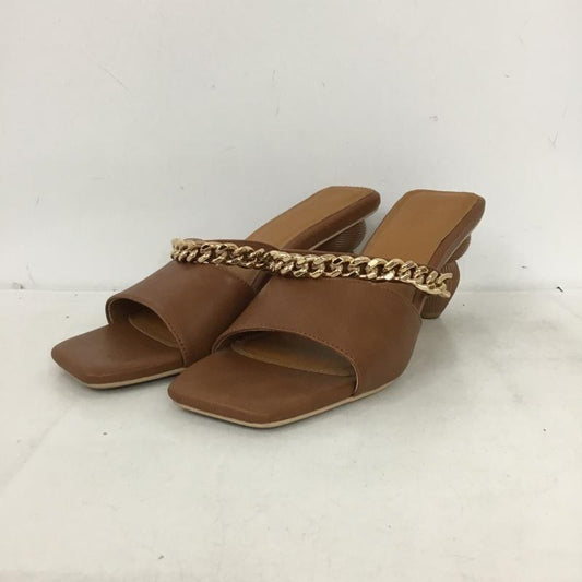 リゼクシー RESEXXY サンダル サンダル チェーン 無地 茶 / ブラウン / brown X 金 / ゴールド / gold color レディース USED 古着 中古 10161129