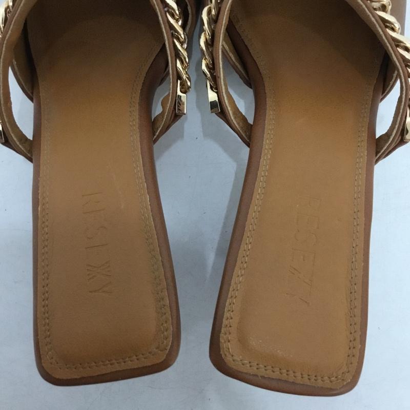 リゼクシー RESEXXY サンダル サンダル チェーン 無地 茶 / ブラウン / brown X 金 / ゴールド / gold color レディース USED 古着 中古 10161129