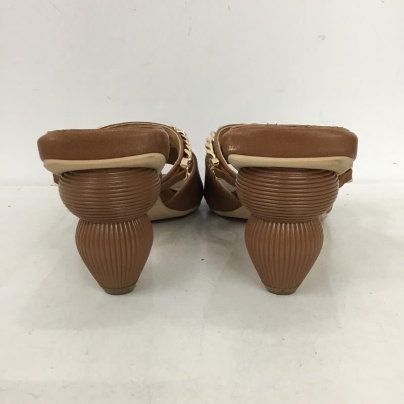 リゼクシー RESEXXY サンダル サンダル チェーン 無地 茶 / ブラウン / brown X 金 / ゴールド / gold color レディース USED 古着 中古 10161129