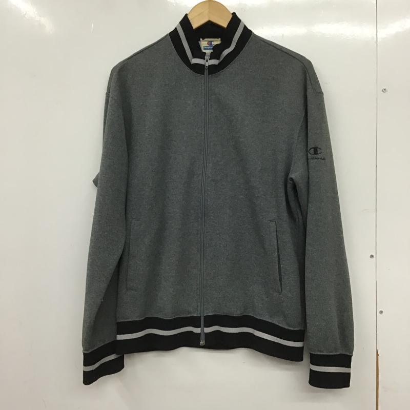 チャンピオン Champion ジャケット、上着 ジャンパー、ブルゾン ジップアップジャケット アウター 古着 L ロゴ、文字 ダークグレー / ダークグレー / メンズ USED 古着 中古 10161134