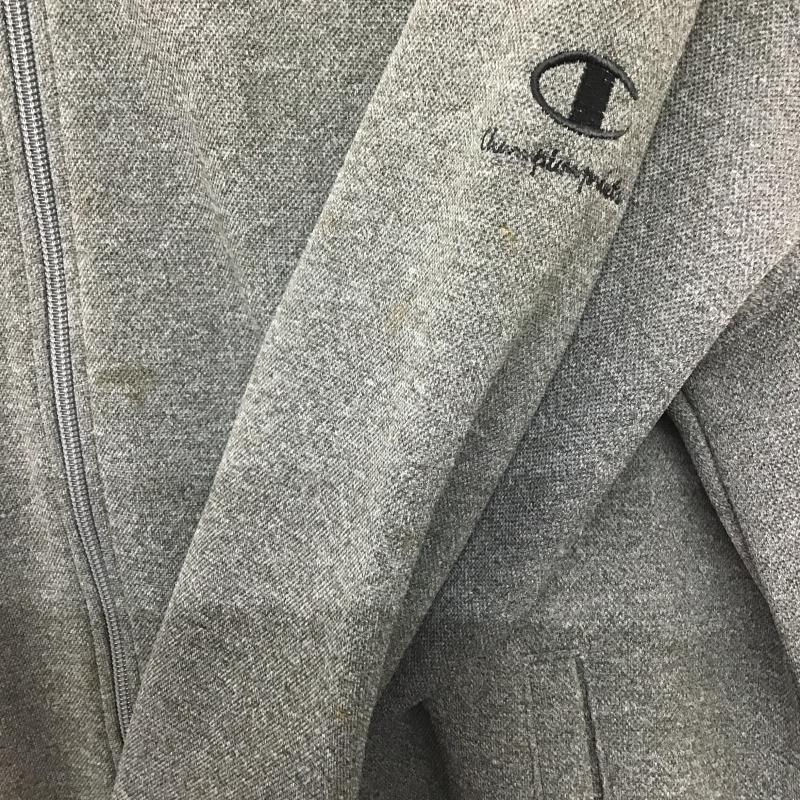 チャンピオン Champion ジャケット、上着 ジャンパー、ブルゾン ジップアップジャケット アウター 古着 L ロゴ、文字 ダークグレー / ダークグレー / メンズ USED 古着 中古 10161134