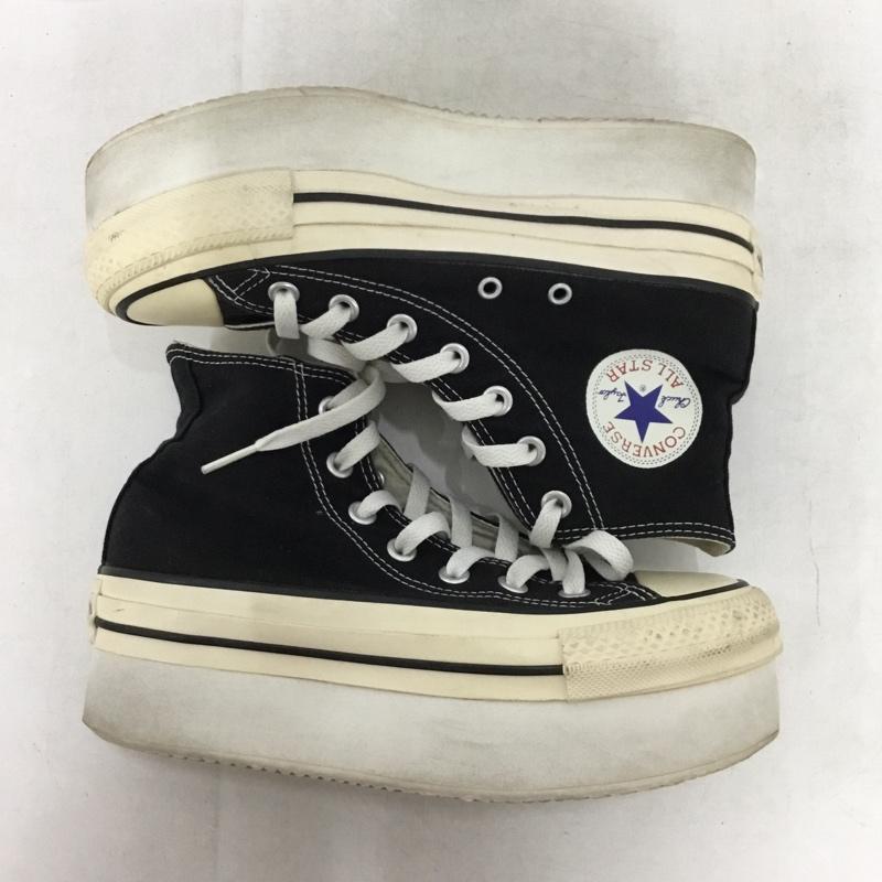 コンバース CONVERSE スニーカー スニーカー 5SC974 ALL STAR CHUNKYLINE HI 厚底スニーカー 23.5cm 23.5cm ロゴ、文字 黒 / ブラック / black レディース USED 古着 中古 10161139