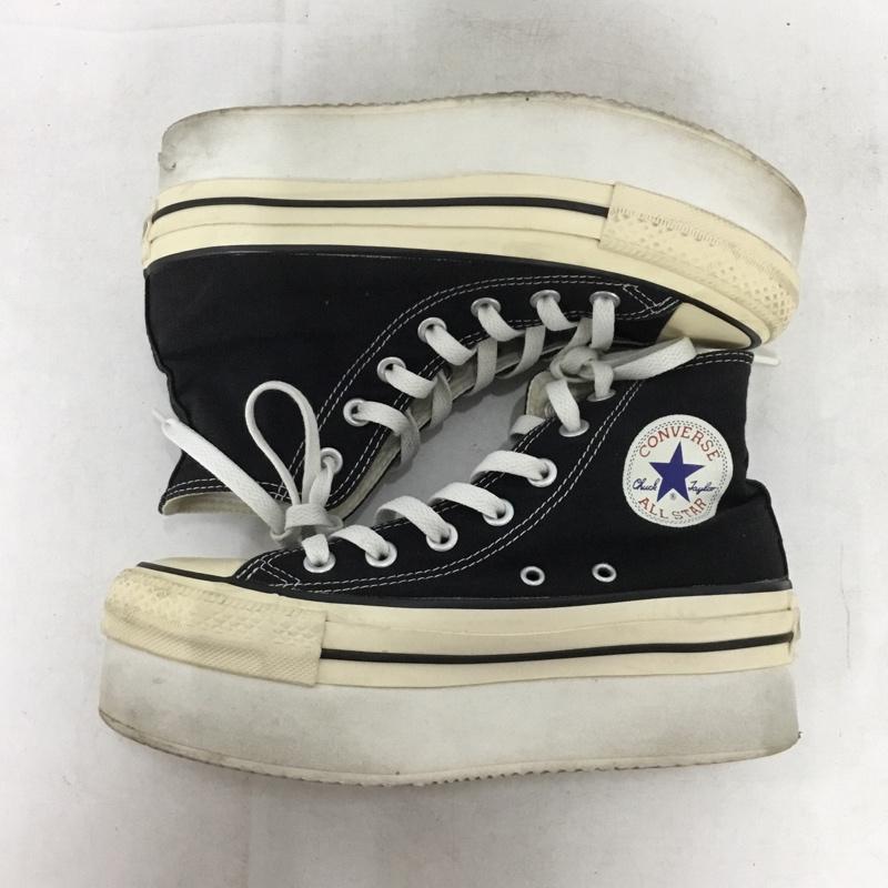 コンバース CONVERSE スニーカー スニーカー 5SC974 ALL STAR CHUNKYLINE HI 厚底スニーカー 23.5cm 23.5cm ロゴ、文字 黒 / ブラック / black レディース USED 古着 中古 10161139