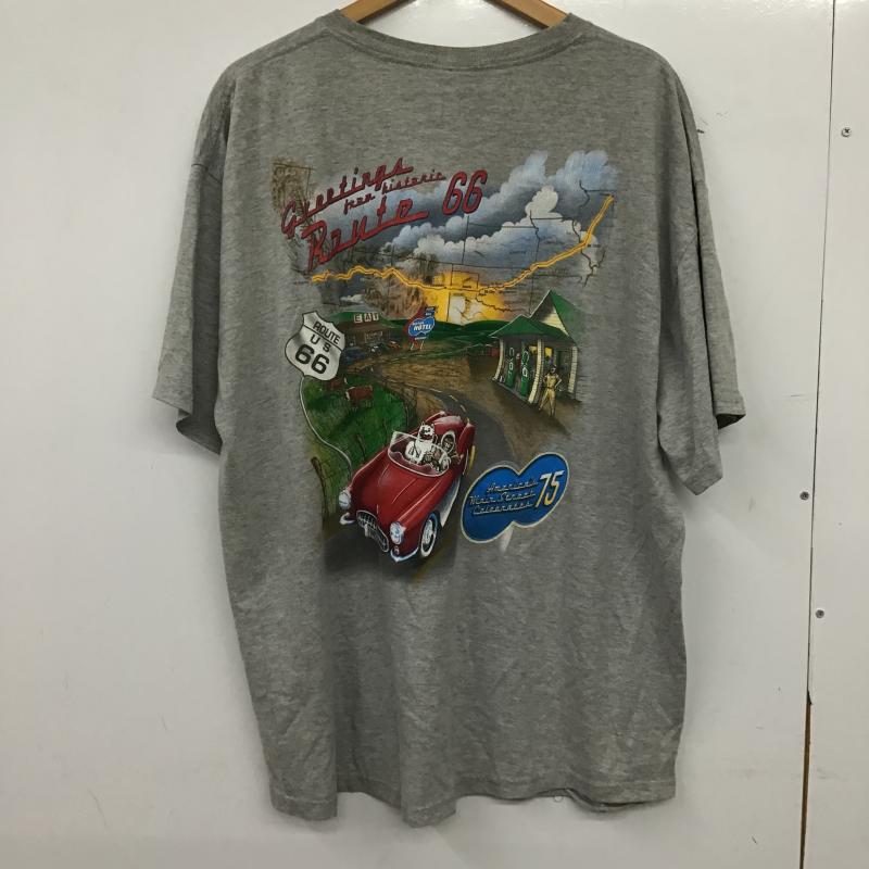 ヘインズ HANES Tシャツ 半袖 半袖カットソー プリントTシャツ クルーネックカットソー プリント 灰 / グレー / gray メンズ USED 古着 中古 10161140