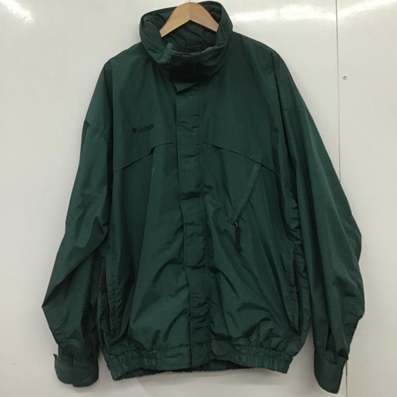 コロンビア Columbia ジャケット、上着 ジャンパー、ブルゾン ジップアップジャケット ナイロンジャケット アウター L 無地 緑 / グリーン / green メンズ USED 古着 中古 10161147