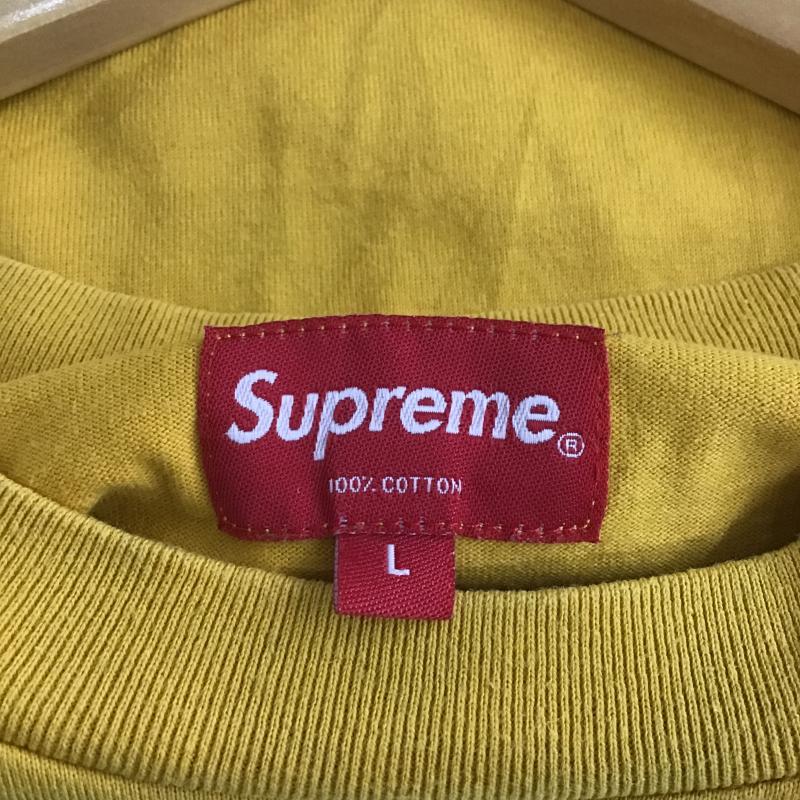 シュプリーム Supreme Tシャツ 半袖 半袖カットソー プリントTシャツ クルーネックカットソー L ロゴ、文字 黄 / イエロー / yellow メンズ USED 古着 中古 10161149