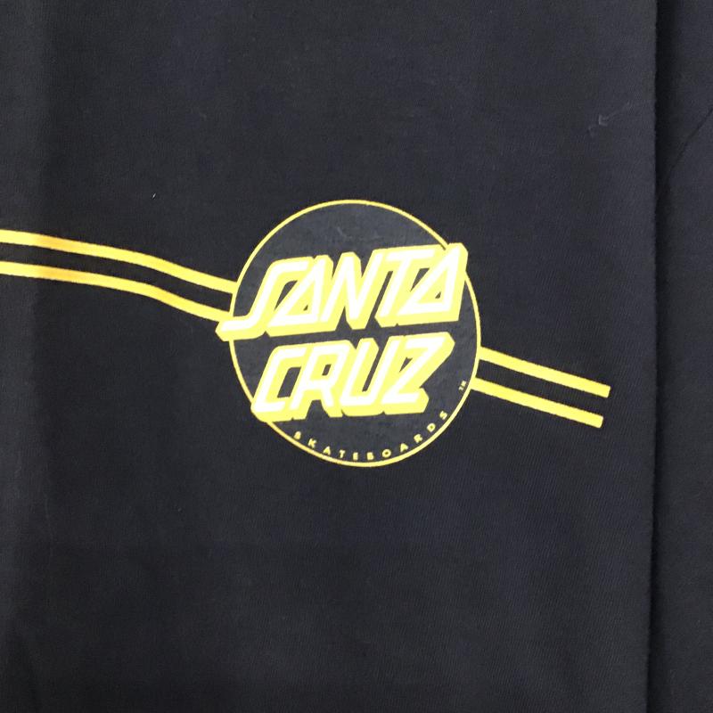 サンタクルーズ SANTA CRUZ Tシャツ 半袖 半袖カットソー プリントTシャツ クルーネックカットソー L ロゴ、文字 黒 / ブラック / black メンズ USED 古着 中古 10161151
