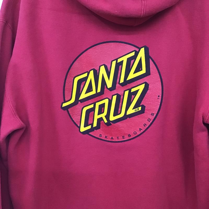 サンタクルーズ SANTA CRUZ パーカー 長袖 長袖パーカー プルオーバーパーカー スウェット L ロゴ、文字 赤 / レッド / red メンズ USED 古着 中古 10161155