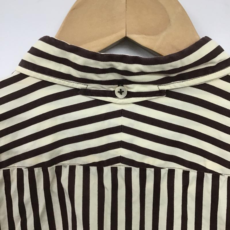ポールスミス Paul Smith シャツ、ブラウス 長袖 長袖シャツ ストライプシャツ カラーシャツ M ストライプ 茶 / ブラウン / brown X アイボリー / アイボリー / メンズ USED 古着 中古 10161162