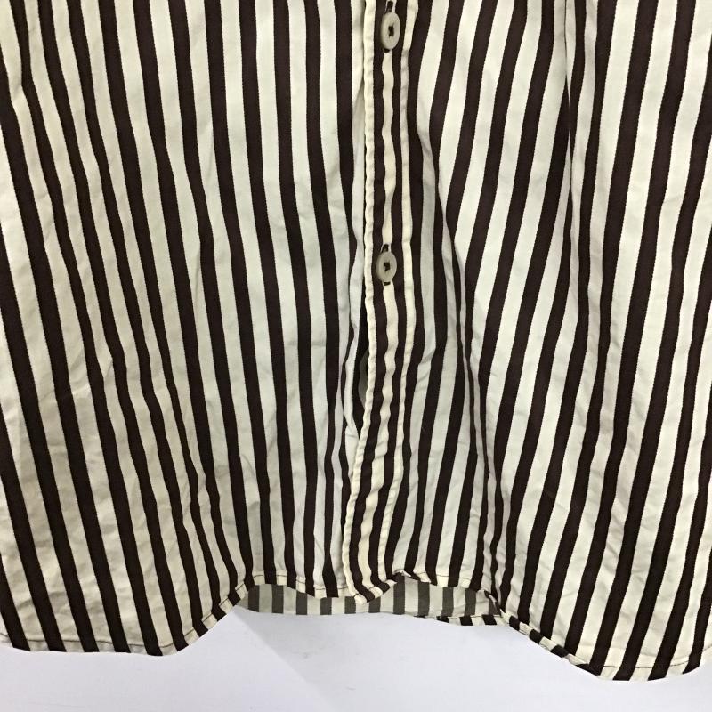 ポールスミス Paul Smith シャツ、ブラウス 長袖 長袖シャツ ストライプシャツ カラーシャツ M ストライプ 茶 / ブラウン / brown X アイボリー / アイボリー / メンズ USED 古着 中古 10161162