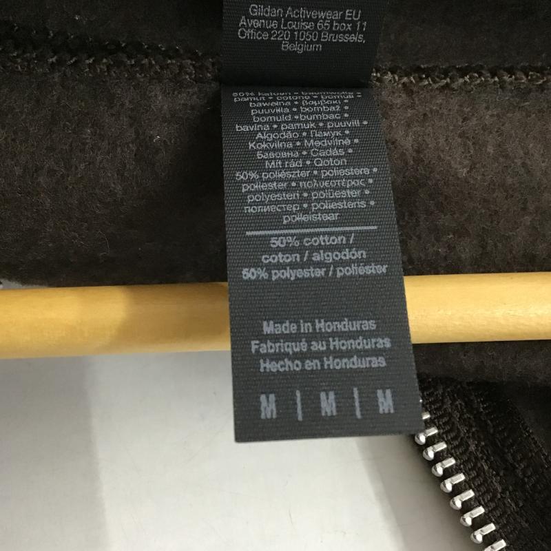 ギルダン GILDAN パーカー 長袖 長袖パーカー ジップアップパーカー スウェット M 無地 茶 / ブラウン / brown メンズ USED 古着 中古 10161168