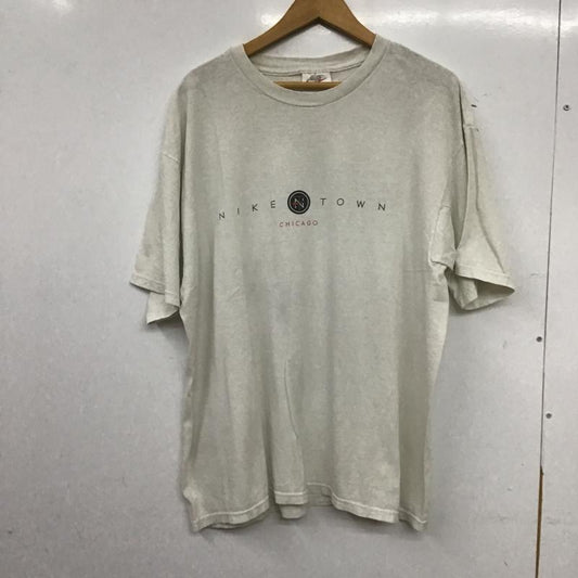 ナイキ NIKE Tシャツ 半袖 半袖カットソー プリントTシャツ クルーネックカットソー L ロゴ、文字 白 / ホワイト / white メンズ USED 古着 中古 10161171
