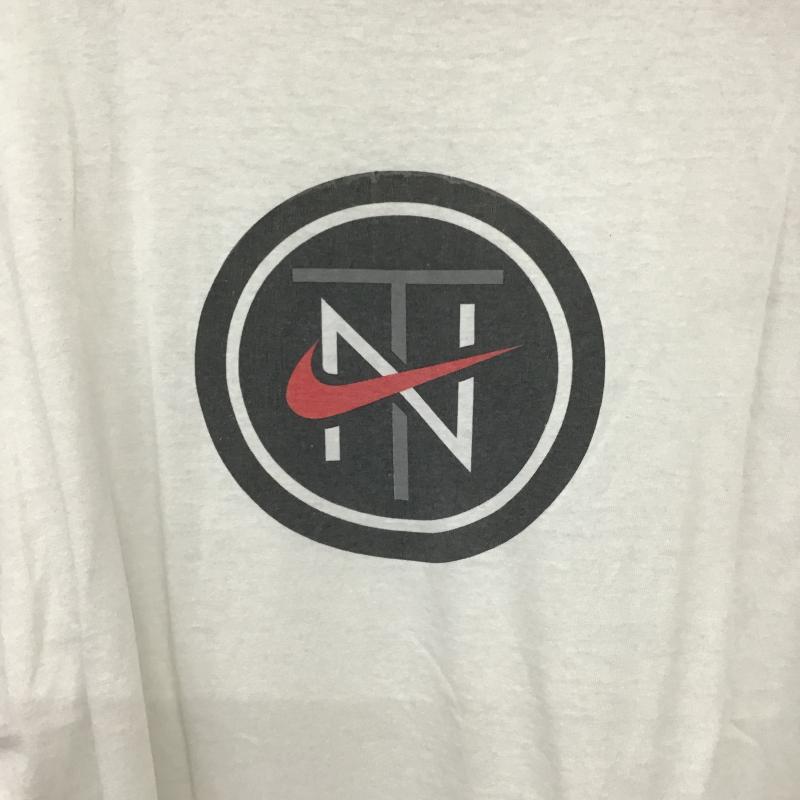 ナイキ NIKE Tシャツ 半袖 半袖カットソー プリントTシャツ クルーネックカットソー L ロゴ、文字 白 / ホワイト / white メンズ USED 古着 中古 10161171