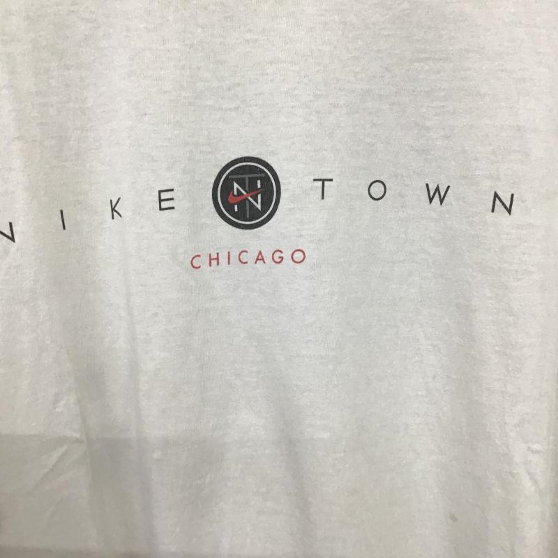 ナイキ NIKE Tシャツ 半袖 半袖カットソー プリントTシャツ クルーネックカットソー L ロゴ、文字 白 / ホワイト / white メンズ USED 古着 中古 10161171
