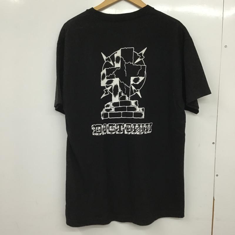 ドッグタウン DOGTOWN Tシャツ 半袖 半袖カットソー プリントTシャツ クルーネックカットソー L プリント 黒 / ブラック / black メンズ USED 古着 中古 10161174