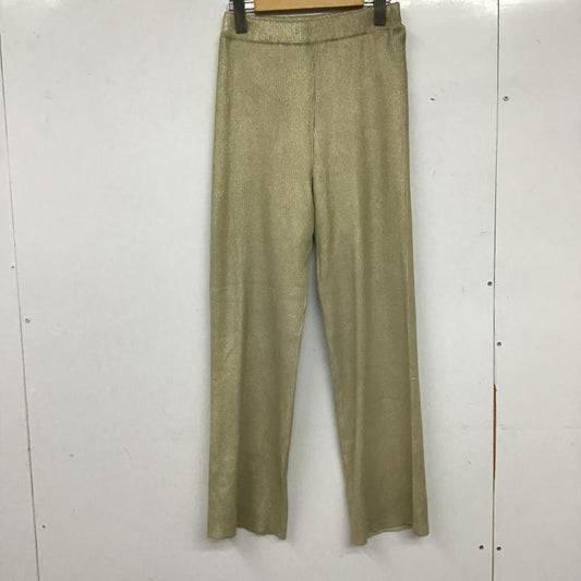 アングリッド Ungrid ボトムス ボトムス 112350712301 箔プリントニットパンツ タグ付 FREE 無地 金 / ゴールド / gold color レディース USED 古着 中古 10161175