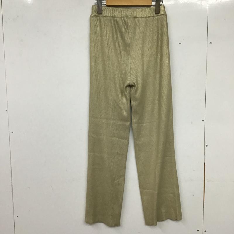 アングリッド Ungrid ボトムス ボトムス 112350712301 箔プリントニットパンツ タグ付 FREE 無地 金 / ゴールド / gold color レディース USED 古着 中古 10161175