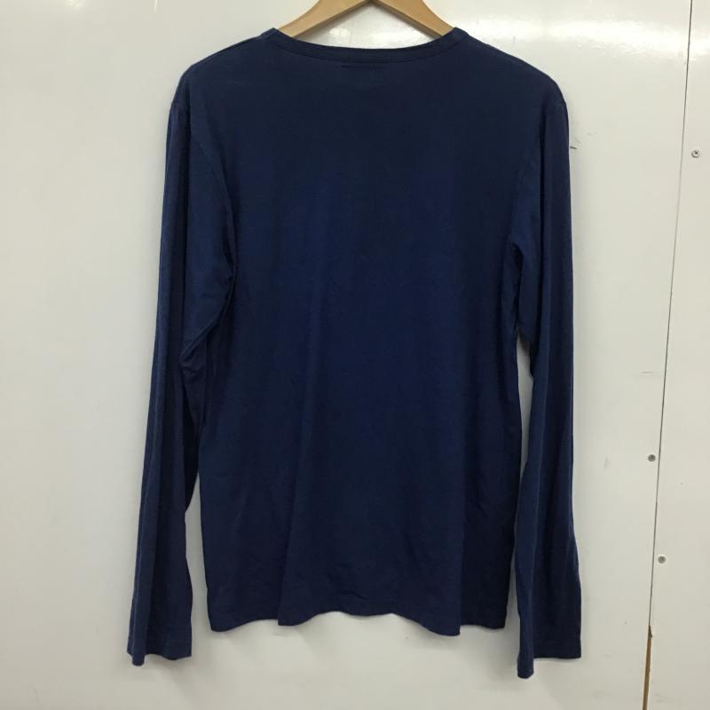 アニエスベーオム AGNESB.HOMME カットソー 長袖 長袖カットソー プリントカットソー クルーネック 2 ロゴ、文字 青 / ブルー / blue メンズ USED 古着 中古 10161181