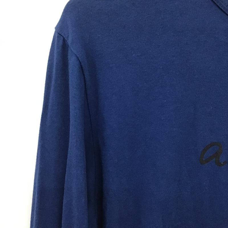 アニエスベーオム AGNESB.HOMME カットソー 長袖 長袖カットソー プリントカットソー クルーネック 2 ロゴ、文字 青 / ブルー / blue メンズ USED 古着 中古 10161181