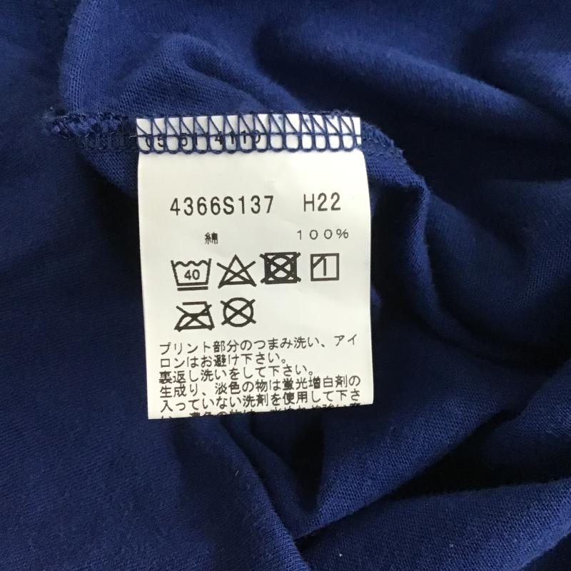 アニエスベーオム AGNESB.HOMME カットソー 長袖 長袖カットソー プリントカットソー クルーネック 2 ロゴ、文字 青 / ブルー / blue メンズ USED 古着 中古 10161181