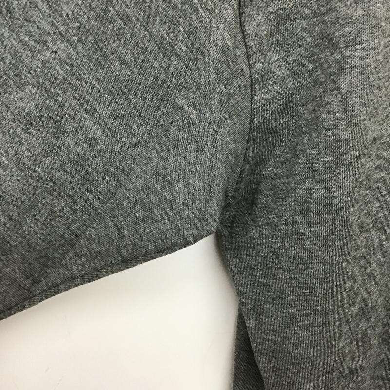 アディダス adidas カットソー 長袖 長袖カットソー プリントカットソー クルーネック ロゴ、文字 ダークグレー / ダークグレー / メンズ USED 古着 中古 10161183