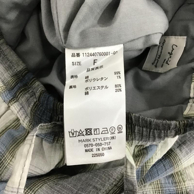 アングリッド Ungrid パンツ スラックス タグ付 FREE チェック マルチカラー / マルチカラー / multicolor レディース USED 古着 中古 10161185